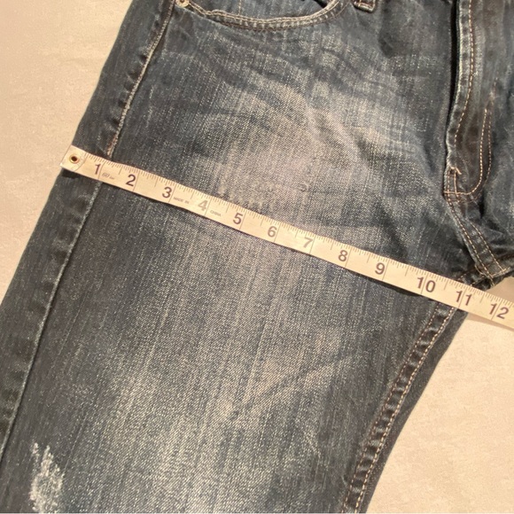 Free Planet Men’s Straight Leg Distressed Blue Jeans, Size 32/32 - Picture 11 of 12